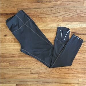 Athleta Charcoal Green Performance Leggings